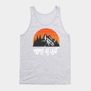 Colorado Sunset Retro Design Hiking Adventure Unique Minimal - Home At Last Tank Top